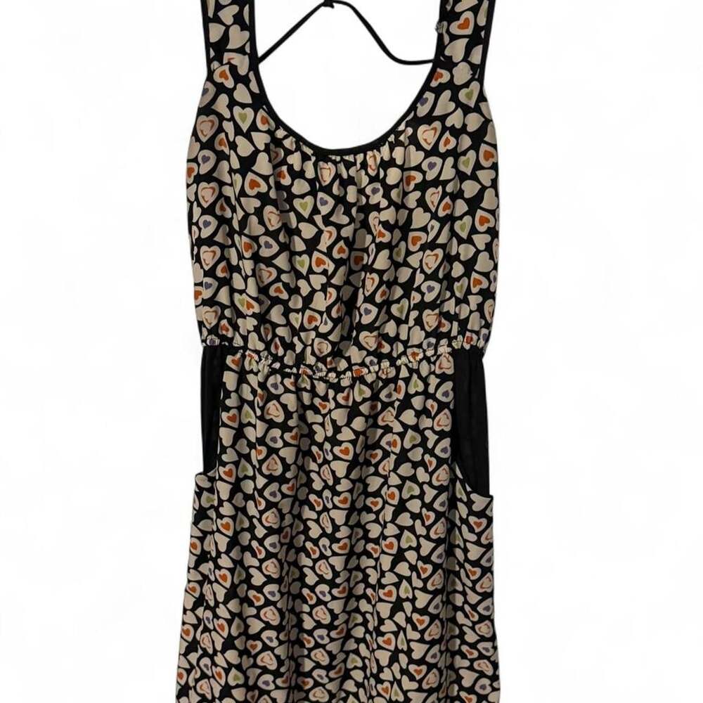 Cotton Candy Heart Print Sleeveless Dress Size S